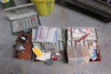 (5) Small Tackle Box with 2 Reels