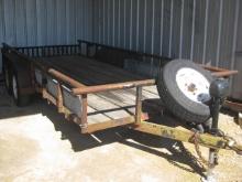 16' Bumper pull tandem axel trailer with power jack and ramps sold bill of sale
