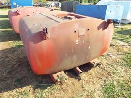Red 600 Gallon Water Tank On Skid