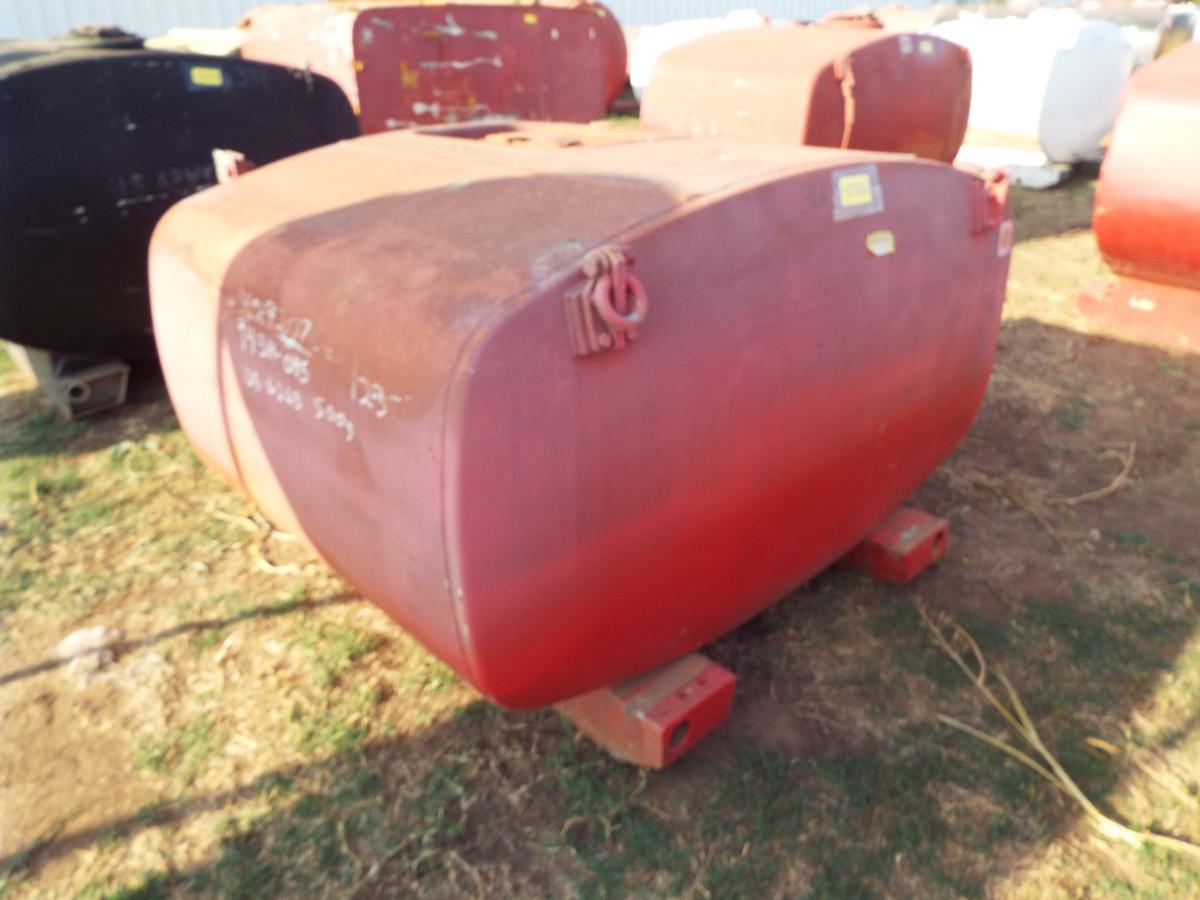 Red 600 Gallon Water Tank On Skid