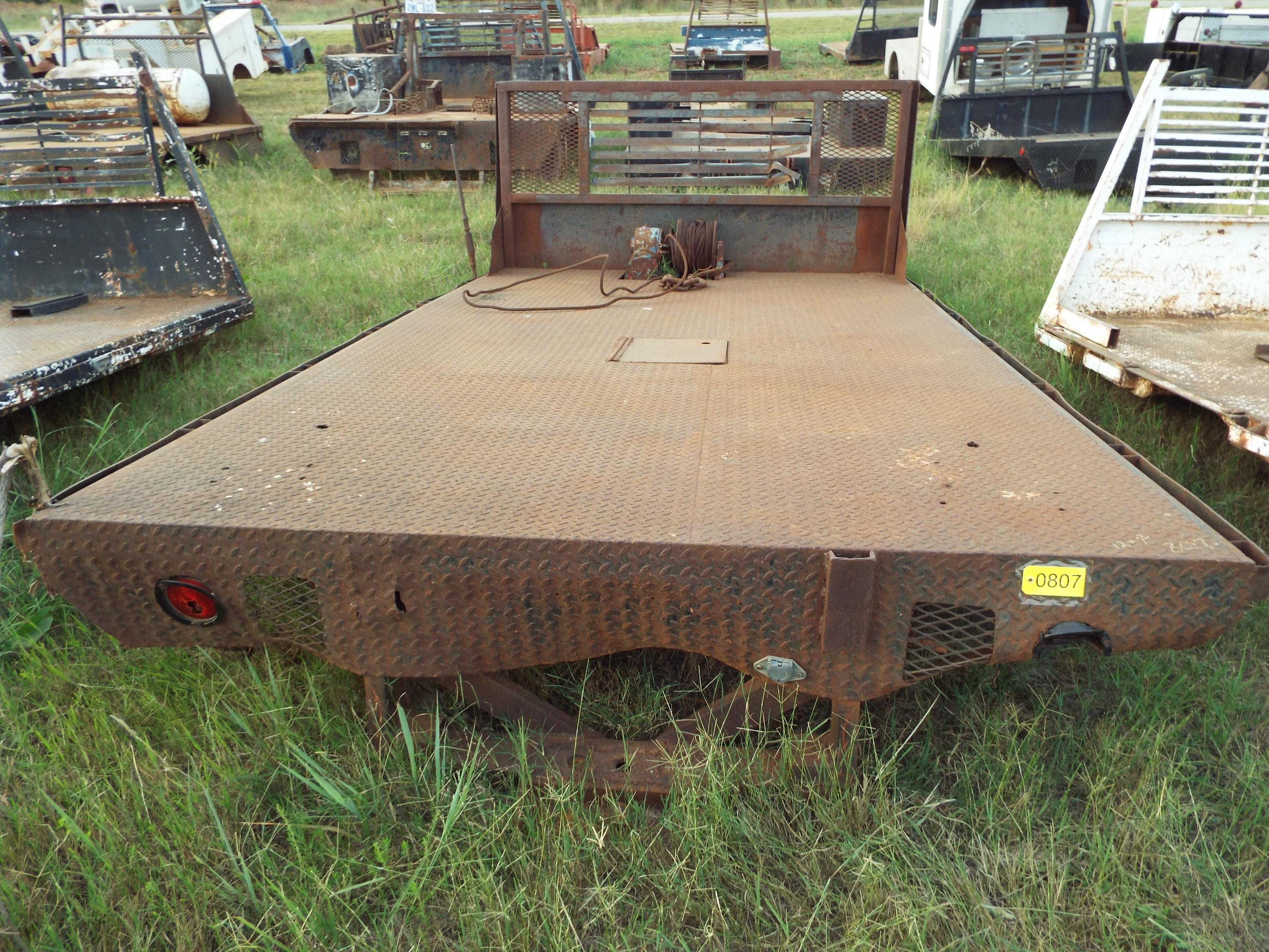 Steel Flatbed 12 By 7'2" w/Earnest Holmes Winch