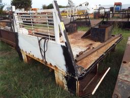 Steel Flatbed With Gin Polls, Tool Boxes