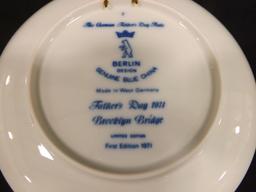 3 Blue Decorative Father's Day Plates by Berlin Design