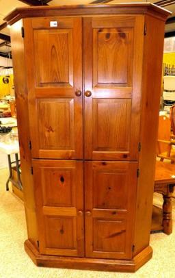 Wooden Entertainment Center Corner Cabinet