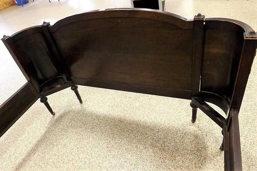 Antique Full Size Bed w/Headboard & Curved Footboard