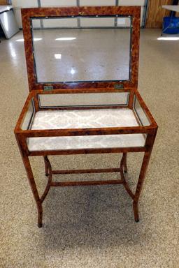 Wood & Glass Display Table