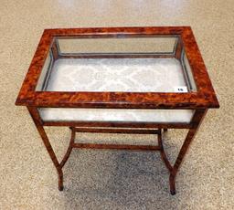 Wood & Glass Display Table