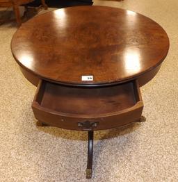 Duncan Phyfe Style Round Table w/Brass Claw Feet