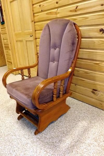 Glider w/Removable Dark Mauve Colored Cushions