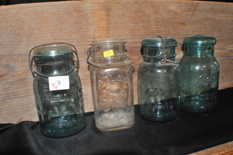 4 MASON JARS QUART SIZE