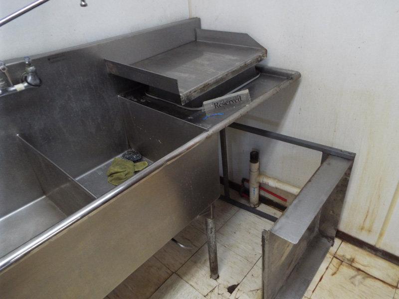 S/S triple commercial sink