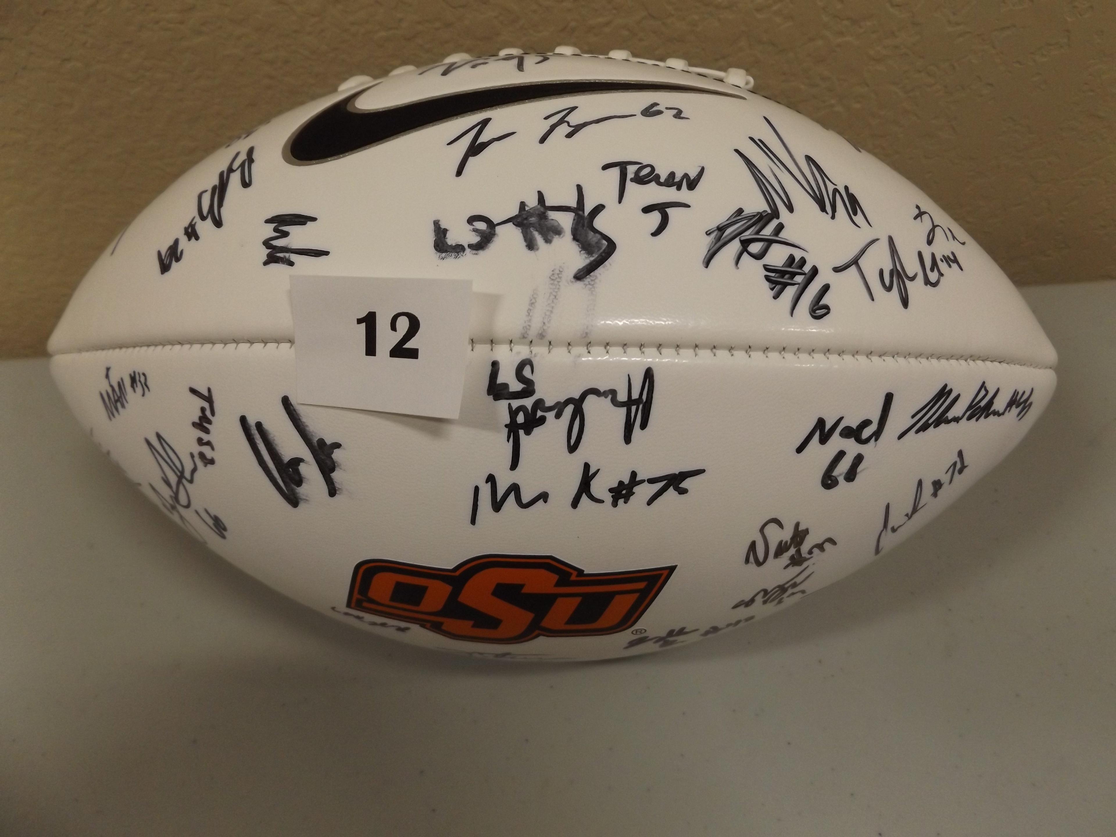 Autographed Ok State Univ Football