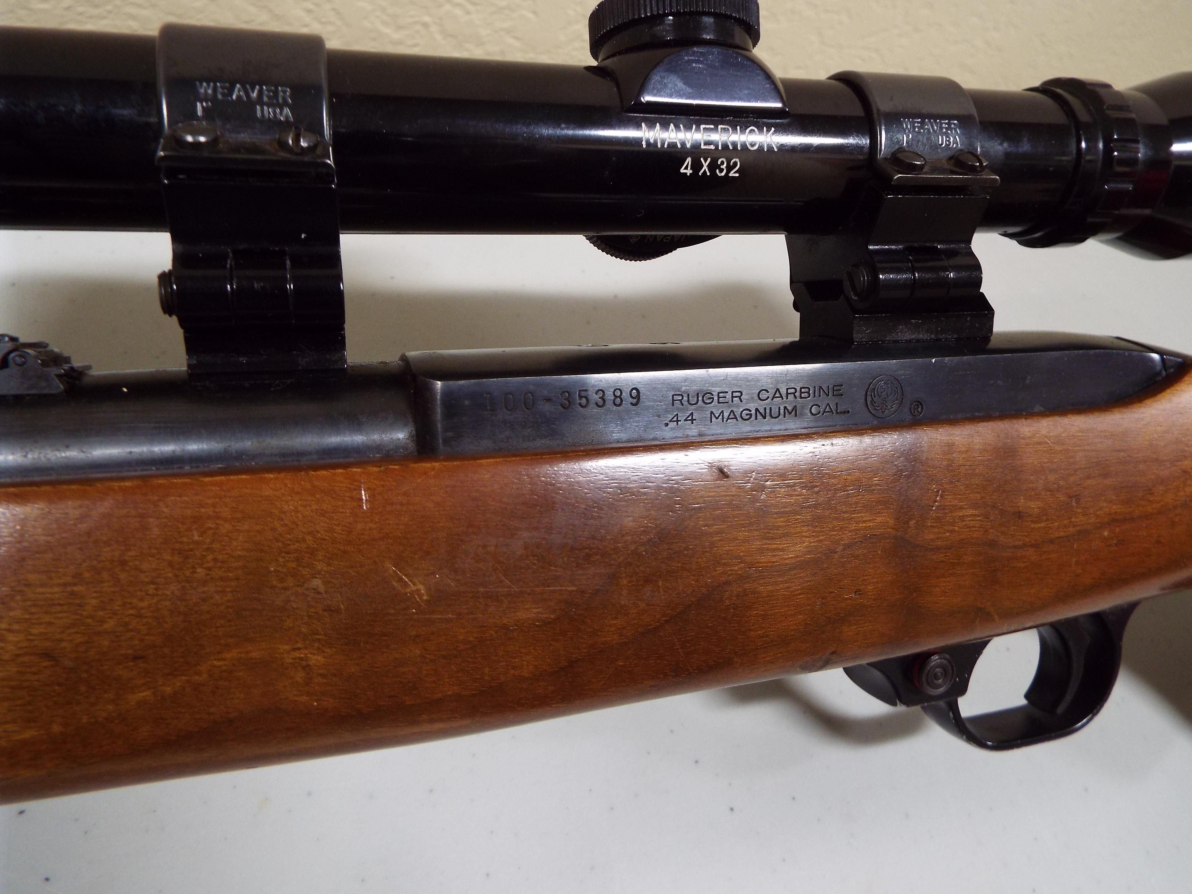 Ruger 44 Cal Carbine Semi Auto Rifle