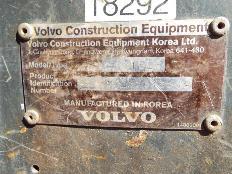 2007 Volvo Excavator EC210LC