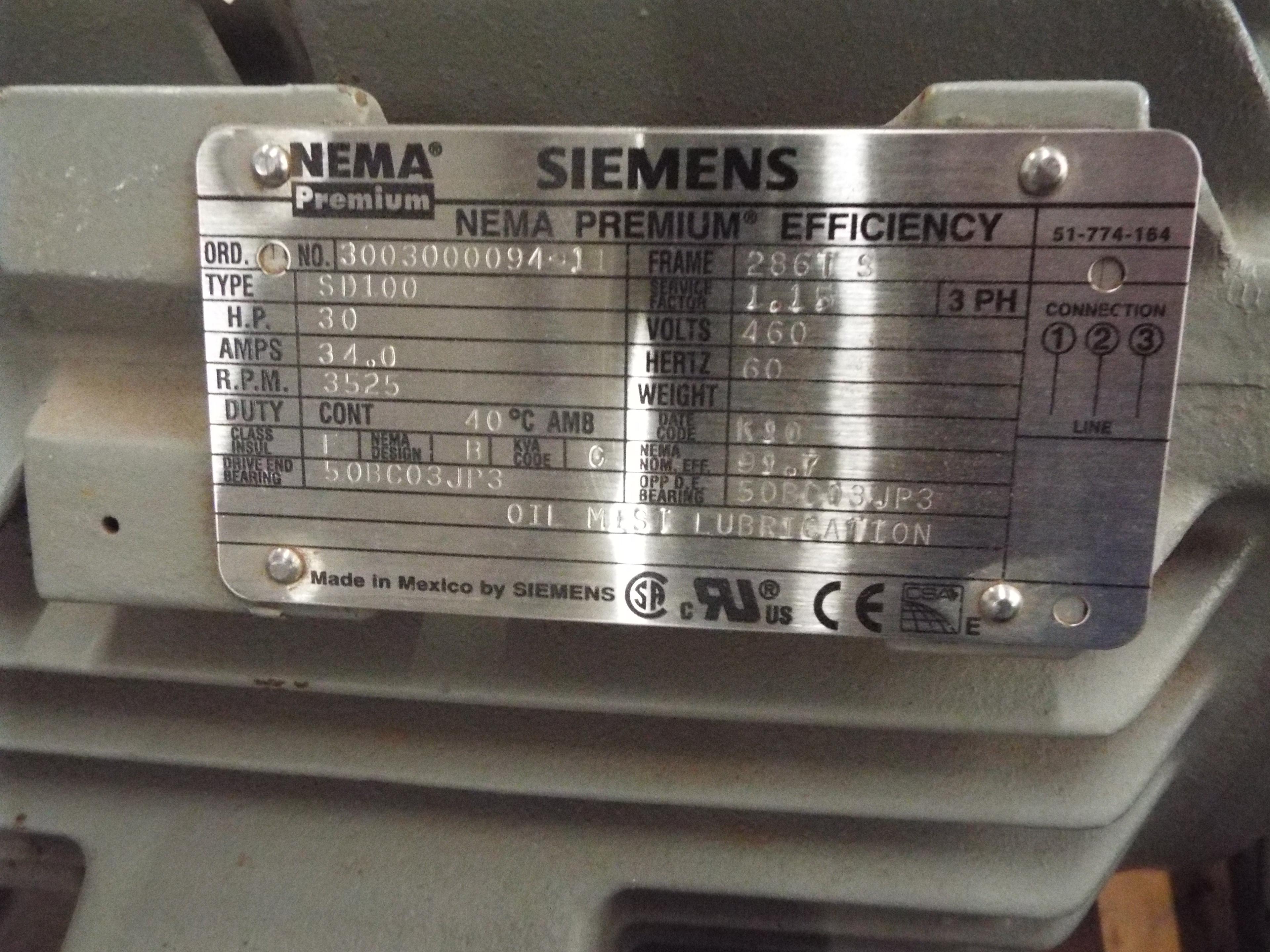 New Siemens Electric Motor