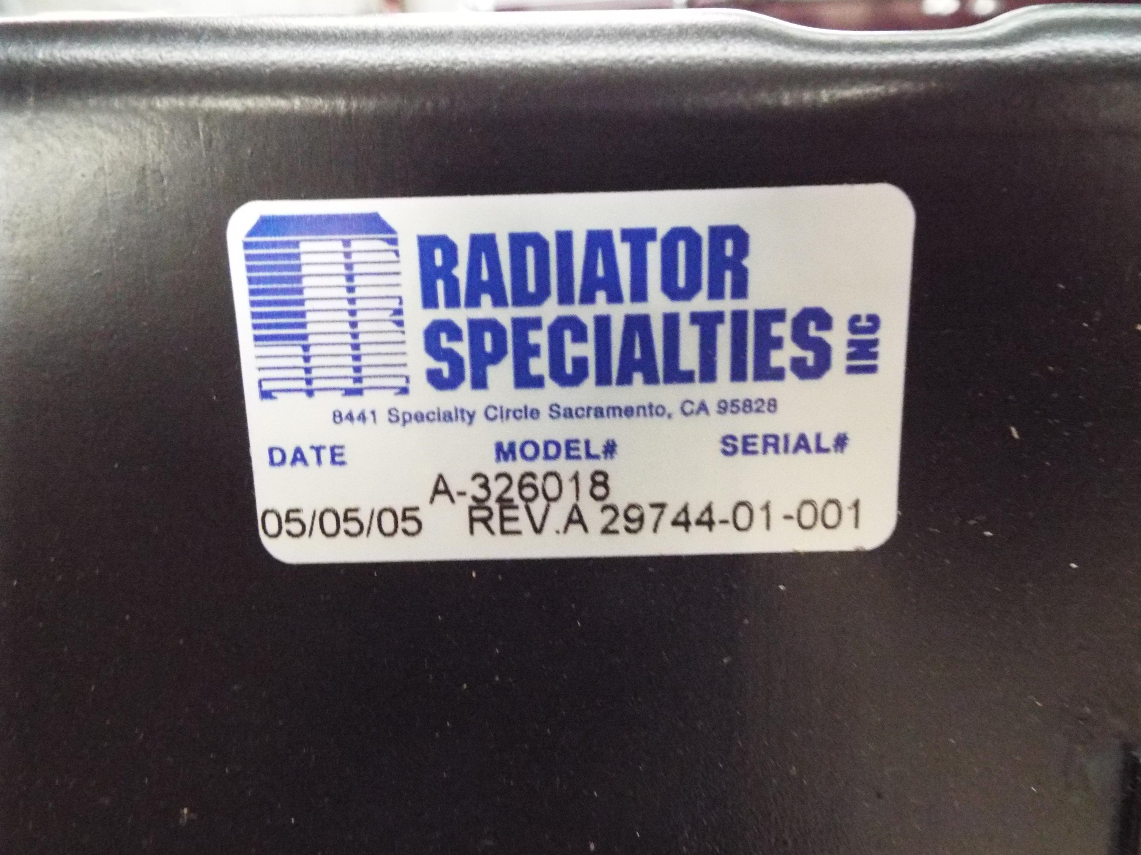New 2005 Radiator Specialties