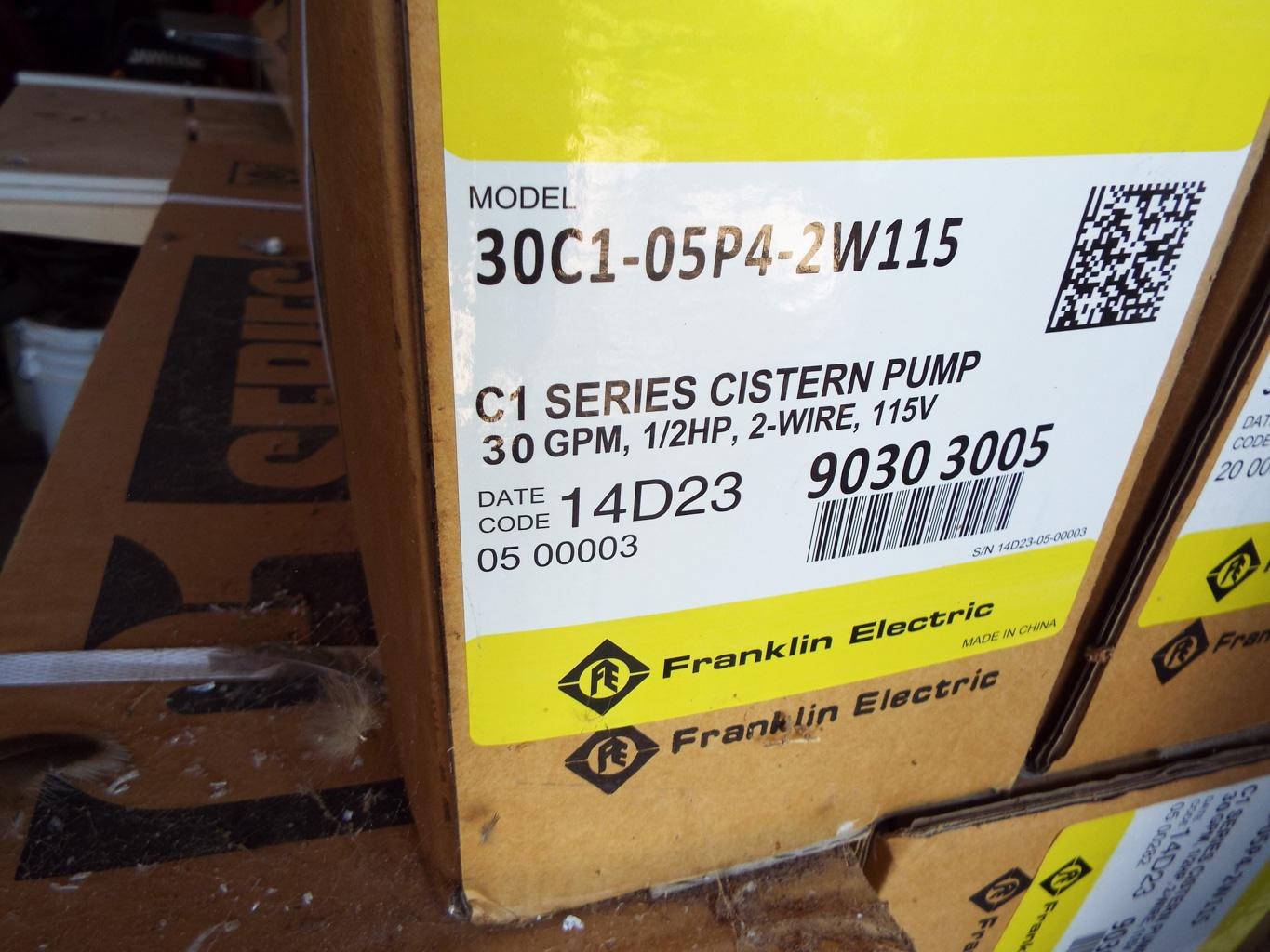 Cistern Pump, 30 Gpm,