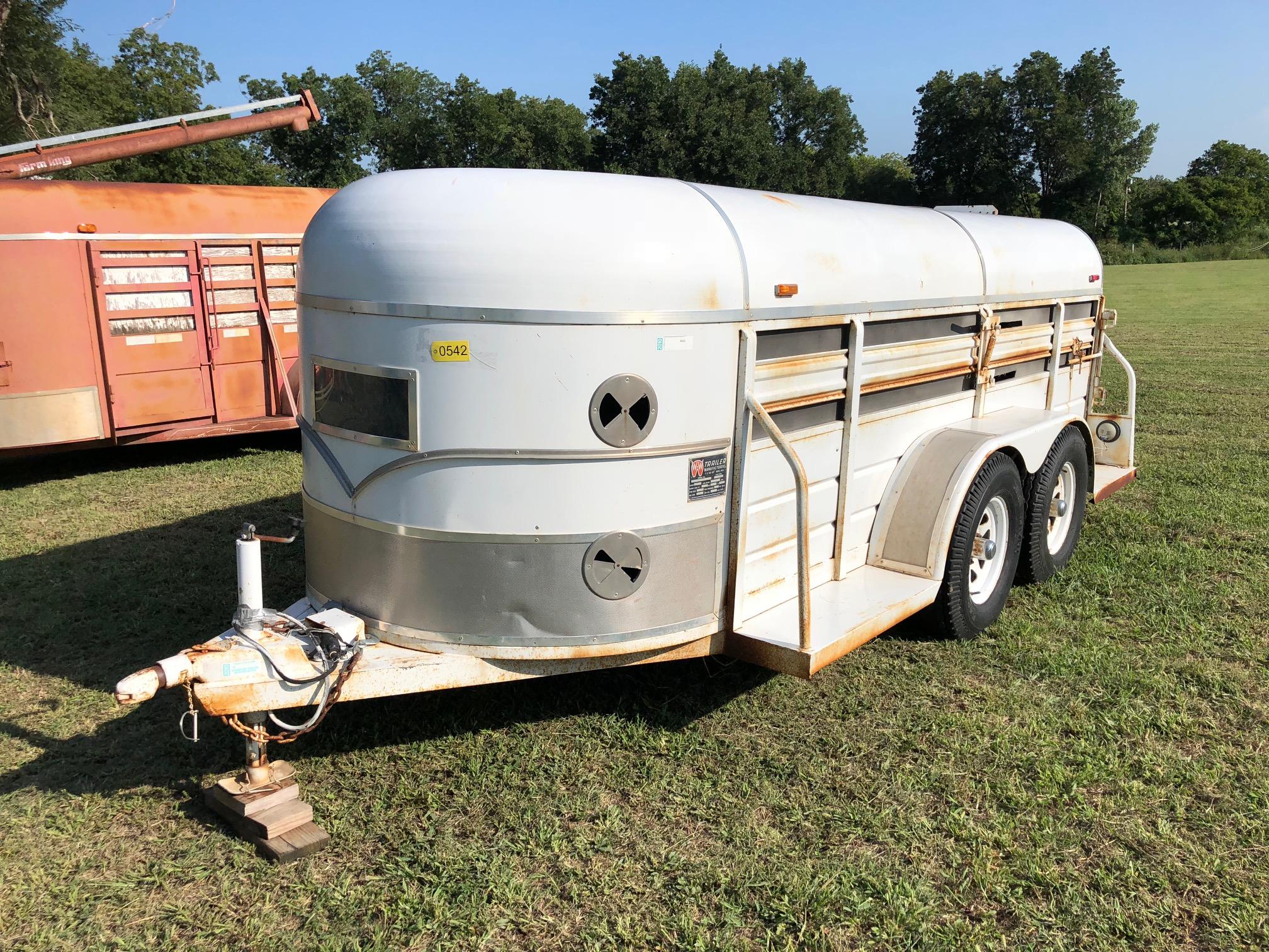 1990 WW 5’x14’ full cover sheep/goat/hog trailer