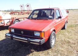 1982 VW Rabbit Pickup w/camper, diesel