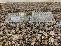 (2) Crystal Butter Dishes
