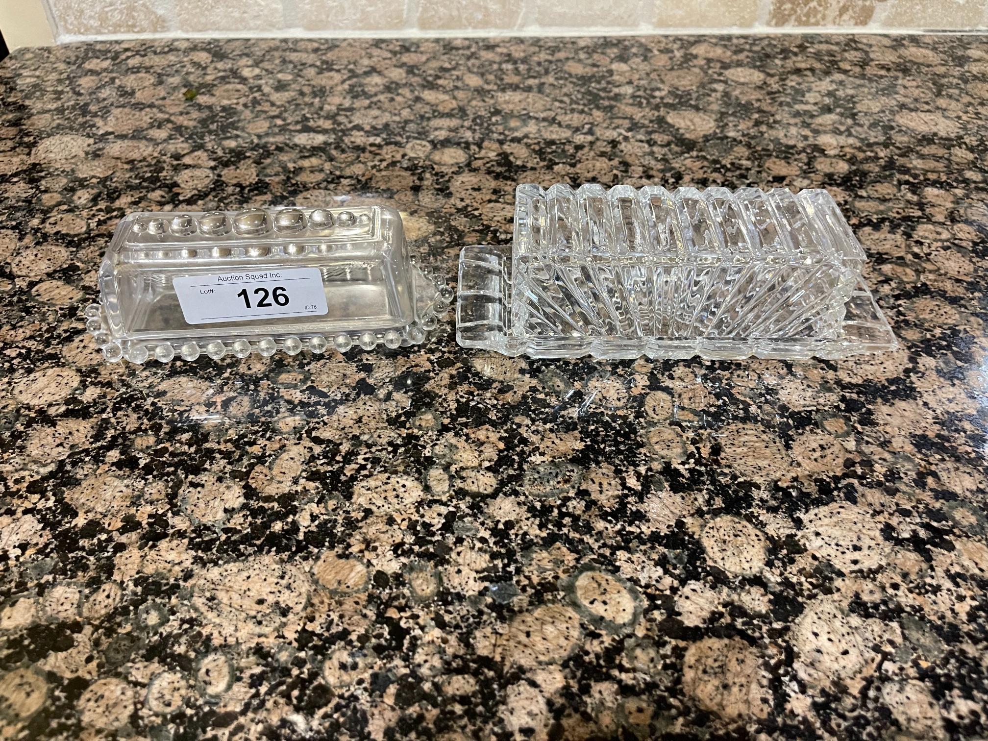 (2) Crystal Butter Dishes