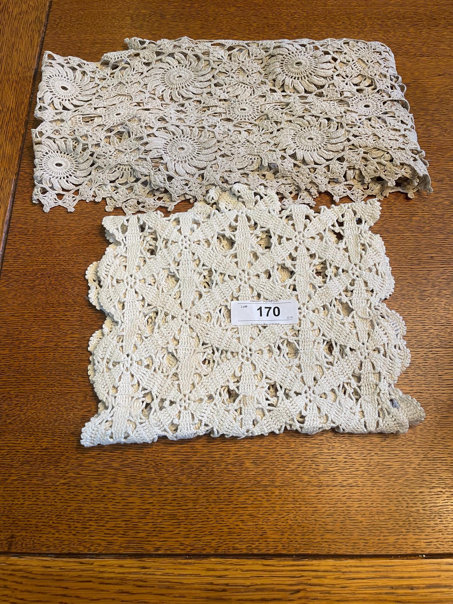 (2) Crocheted Table Runners