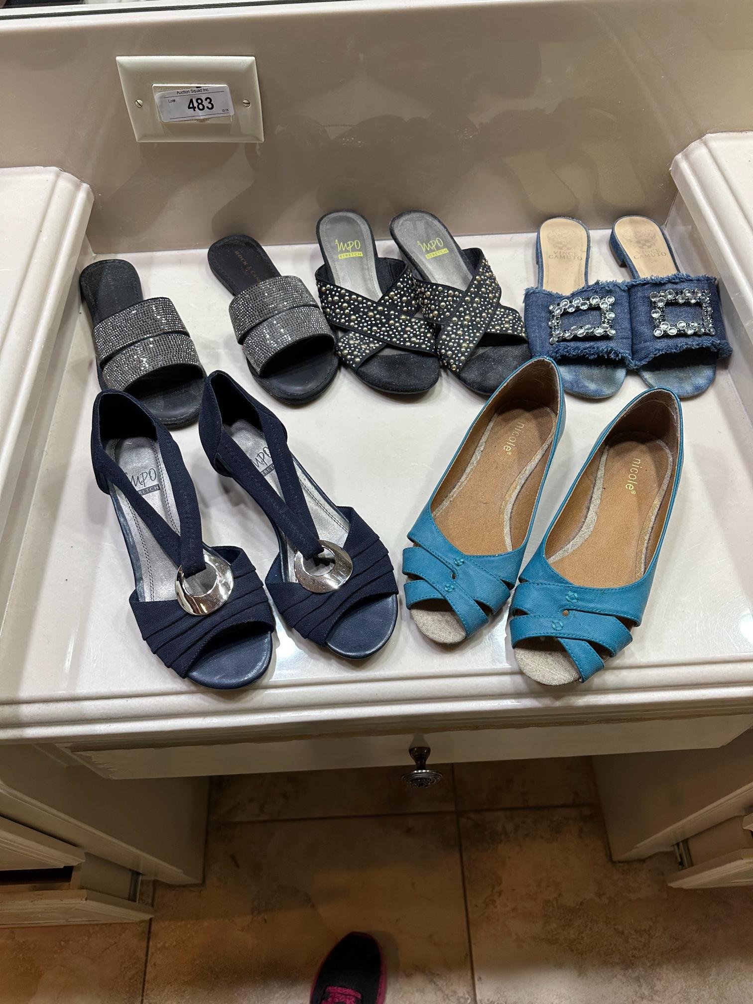 (5) Pair Slides/Sandals Size. 6.5