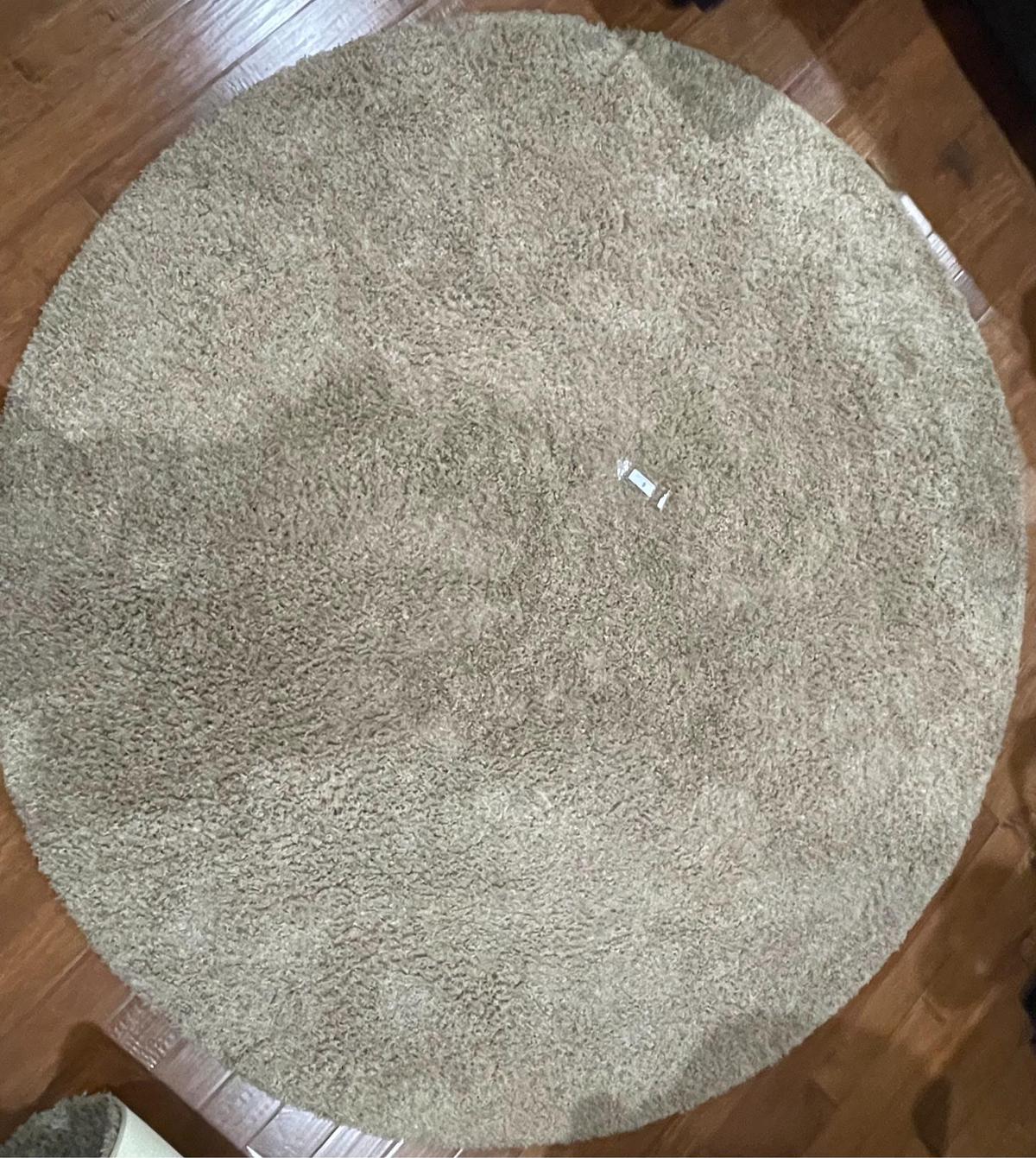 Large Light Brown Circle Rug