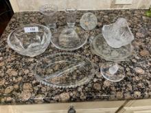 (9) Assorted Crystal Glassware