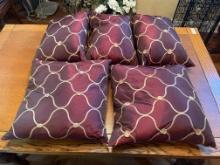 (5) Assortment of Decorative Pillows
