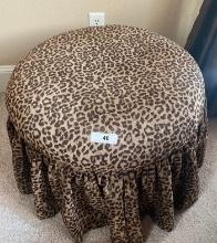 Leopard Print Ottoman