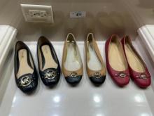 (3) Pair Michael Kors Dress Flats Size 6.5