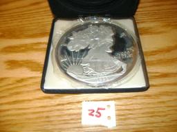 1 - 1991 one pound silver eagle Proof