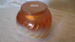 Peach opal rose bowl 4.5”