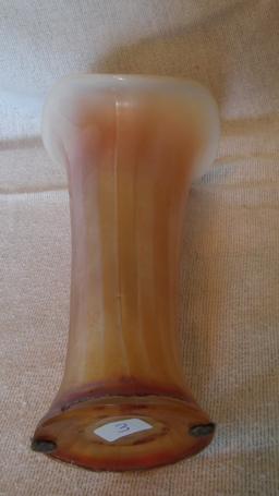 Peach opal vase 8.5”	