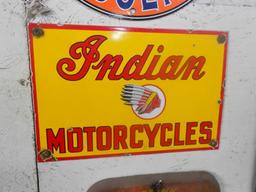 Indian Motorcyles, believed to be orig. sign		