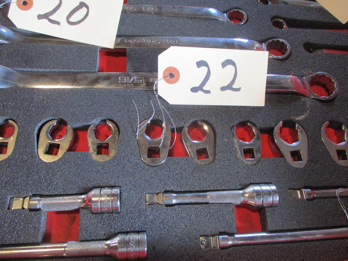 Snap-On 10 pc. 6 pt. crowfoot flare nut wrench set