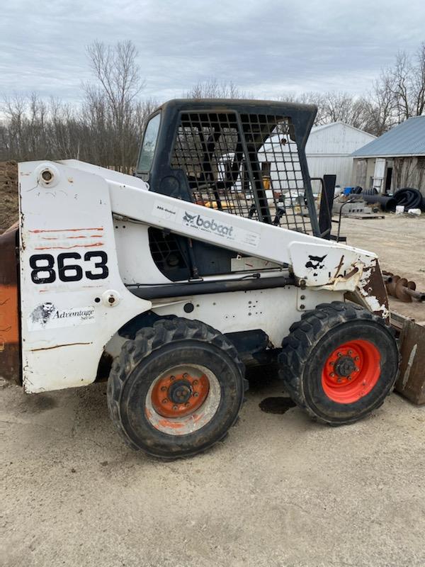 '99 Bobcat 863 skid loader, w/ 68" bucket, 5041 hrs.