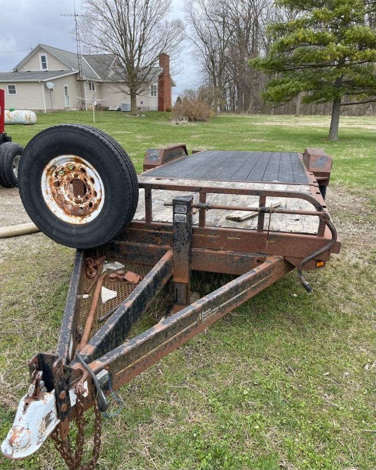 Maurer 22’ tandem axle trailer w/ 16’ tilt & 6’ flatbed, good tires