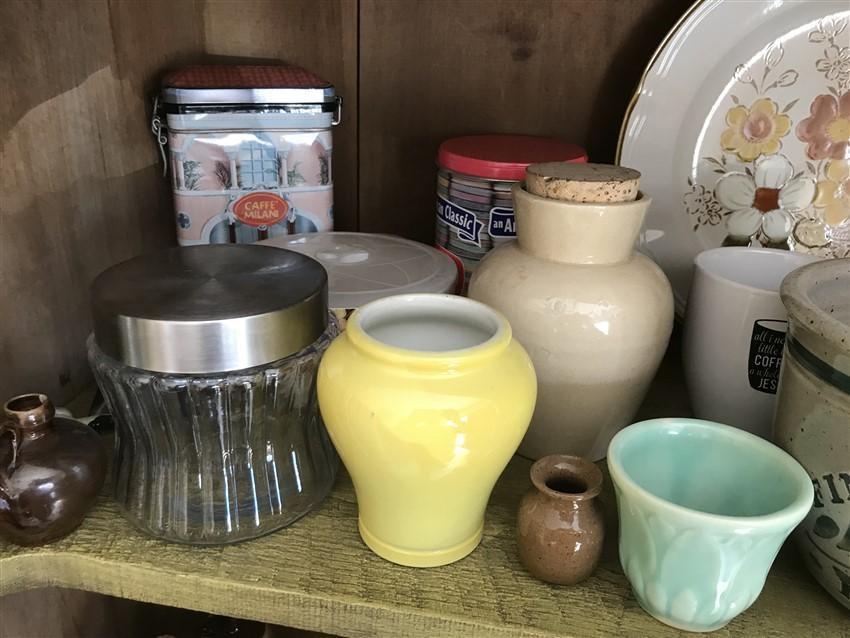 Large Lot Misc. Country Wares Mixing Bowls Glass Etc