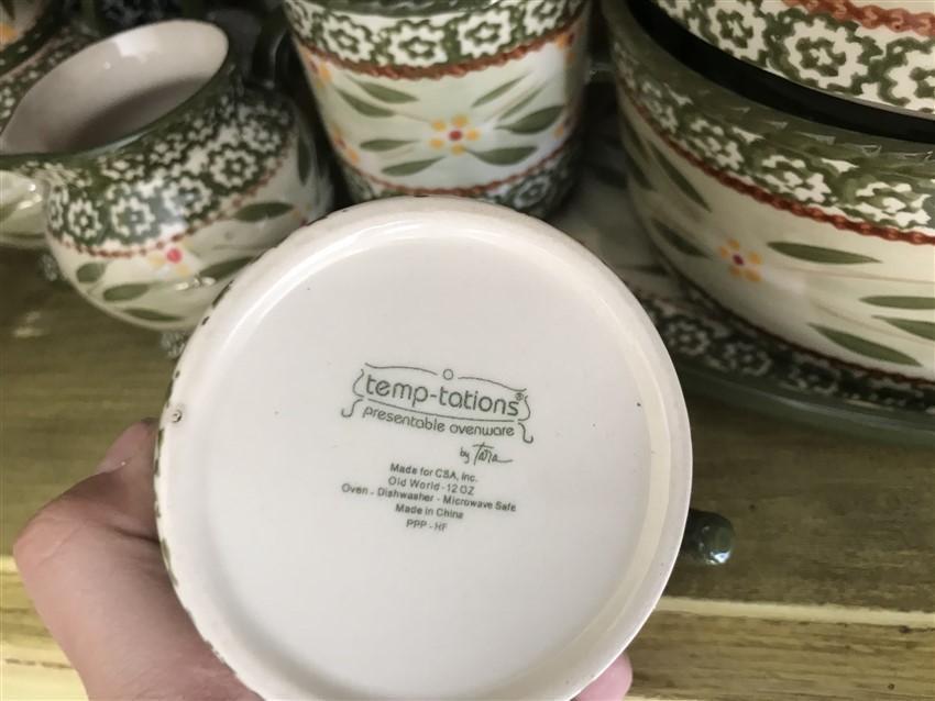 One Shelf Of Graniteware, Tea Set, Mixing Bowls