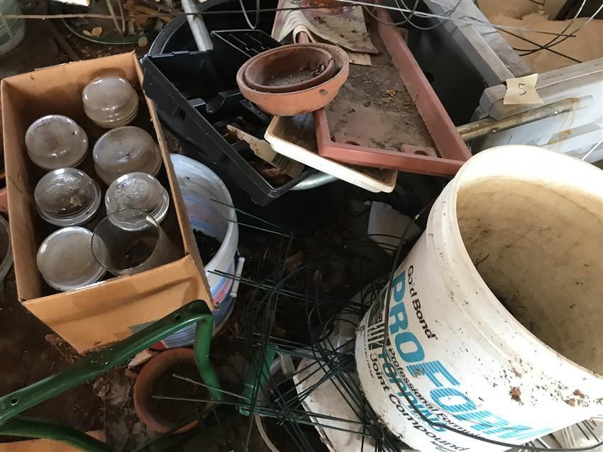 Clean Out Lot Inc. Canning Jars, Garden Cart Etc