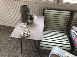 Group Lot Misc. Vintage Metal Patio Chairs Etc