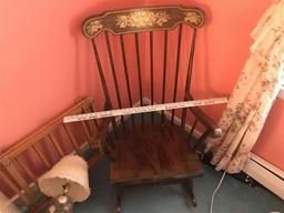 Vintage Made In Yugoslavia Wooden Rocking Chair