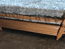 Solid Oak Amish Made King Sized Bed and Mattress etc