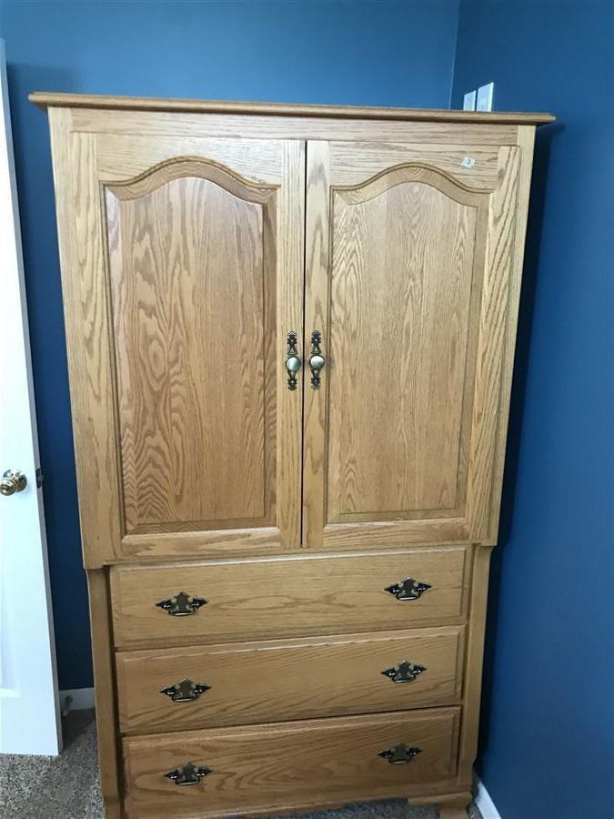 Amish Made Solid Oak Armoire -