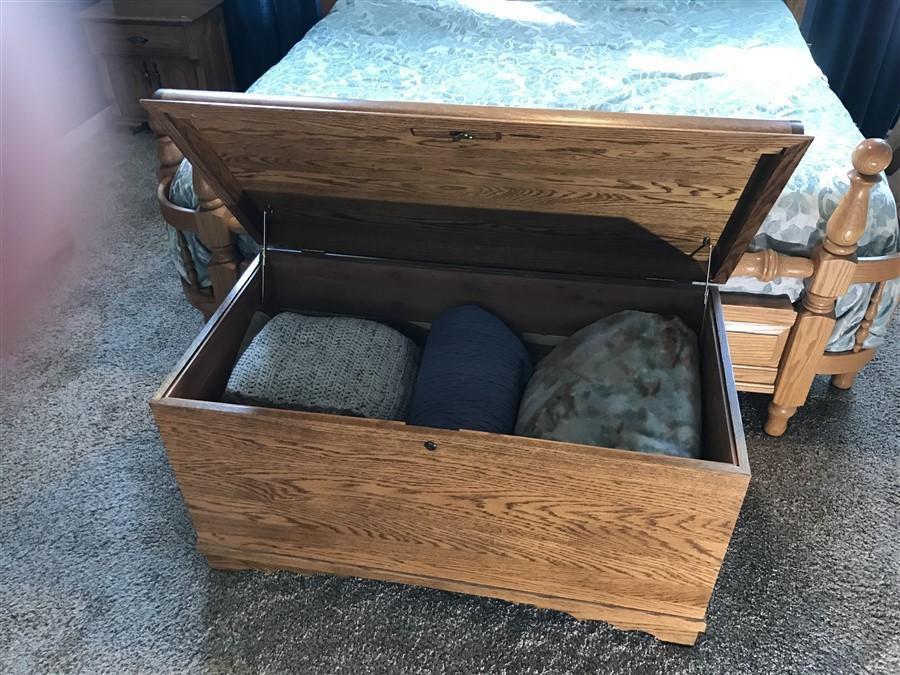 Solid Oak Amish Made Blanket Chest