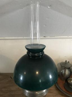 Antique Bradley Hubbard Oil Lamp w/Nice Shade