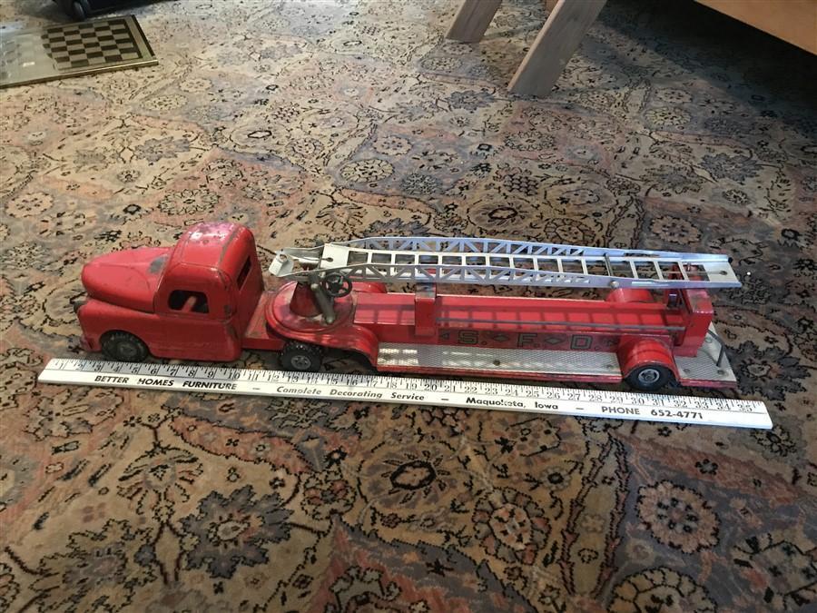 Vintage Large Structo Fire Truck Toy