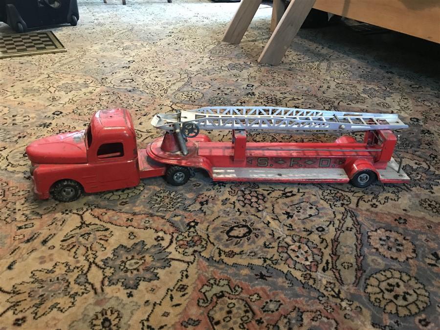 Vintage Large Structo Fire Truck Toy